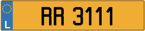 Trailer License Plate